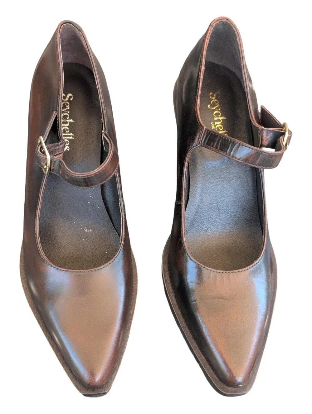Seychelles Sparks pointed toe Mary Jane Wedge Pumps Size 6 NEW